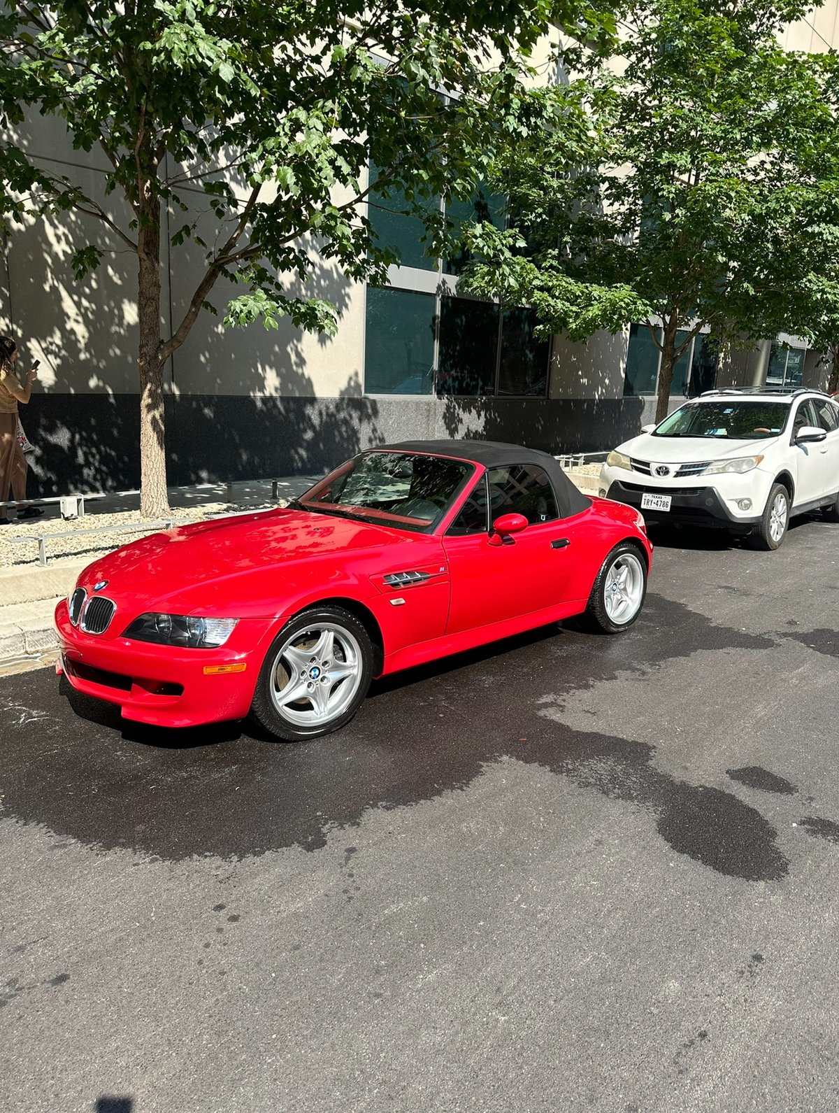 Red BMW Z3 convertible complete detailing service