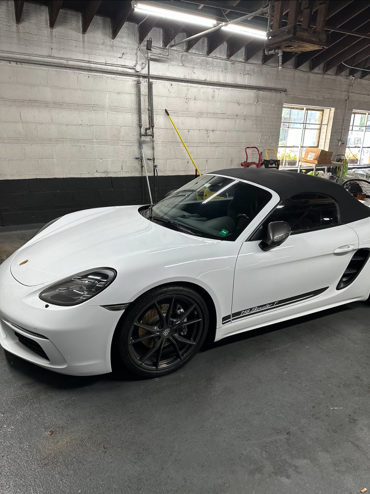 White Porsche 718 professional detailing work
